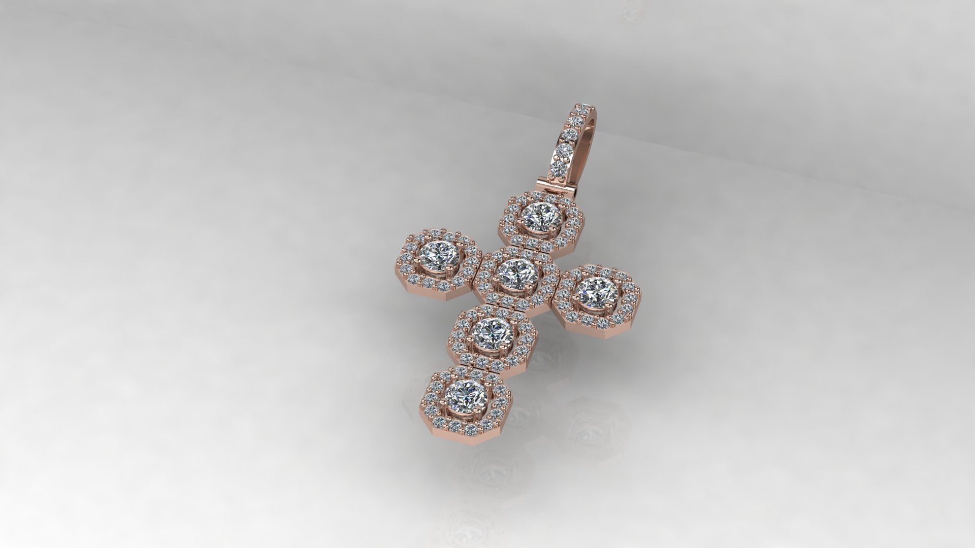Cross Pendant  3D print model_3