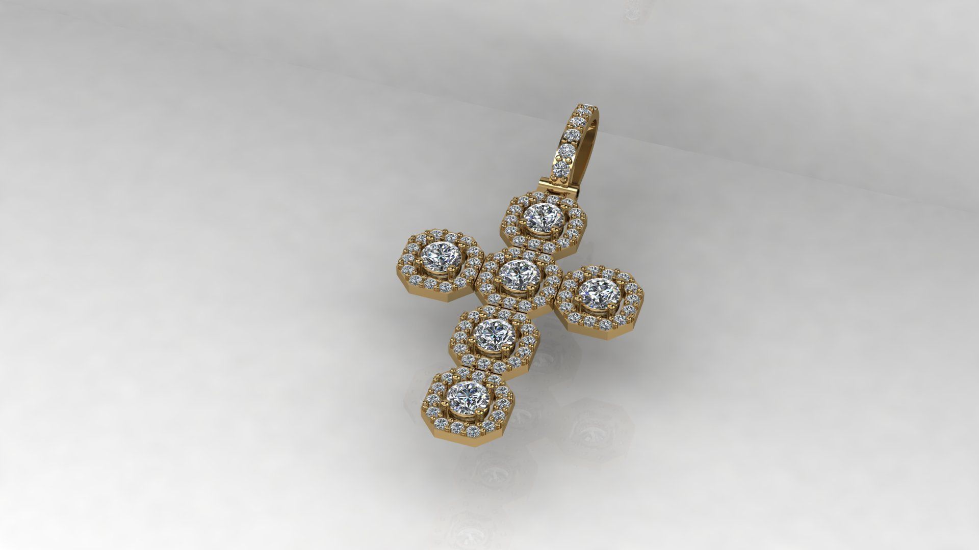 Cross Pendant  3D print model_1