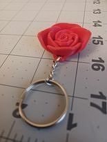 Realistic Rose Keychain 3D print model