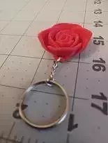 Realistic Rose Keychain