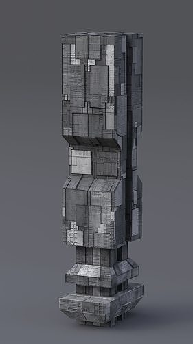 Skyscrapers Futuristic Sci-Fi Cyberpunk 3D model