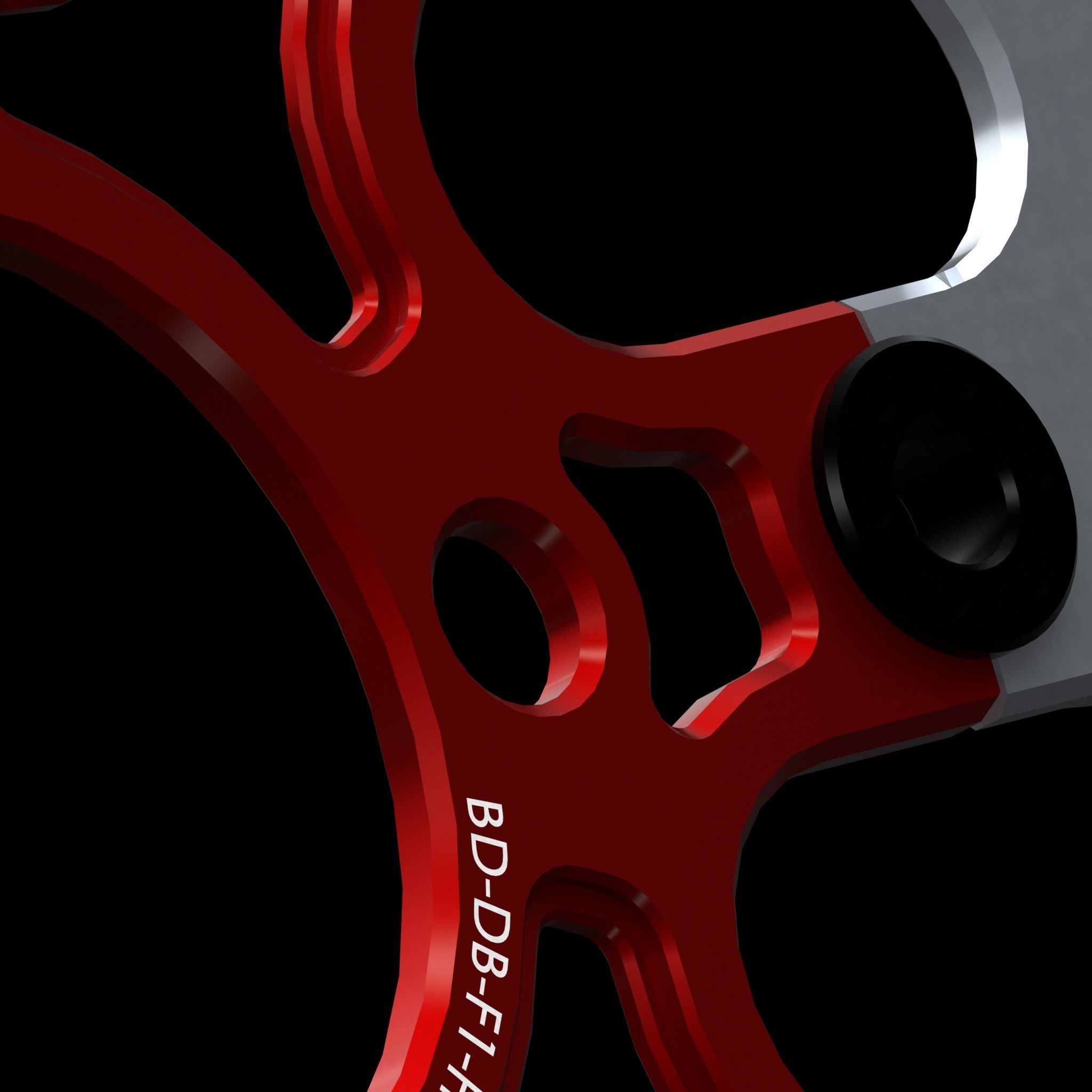 Disc Brake Floating Low-poly 3D model_1