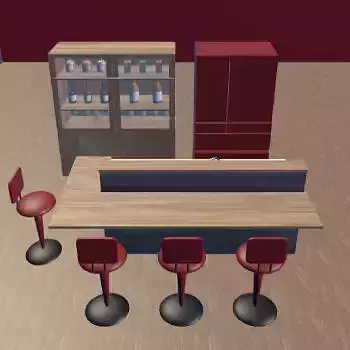 Bar counter set