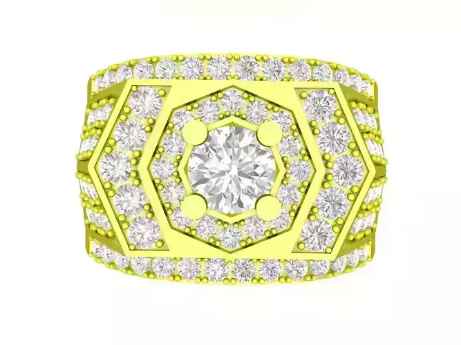 7072 Korean Style Diamond Men Ring 