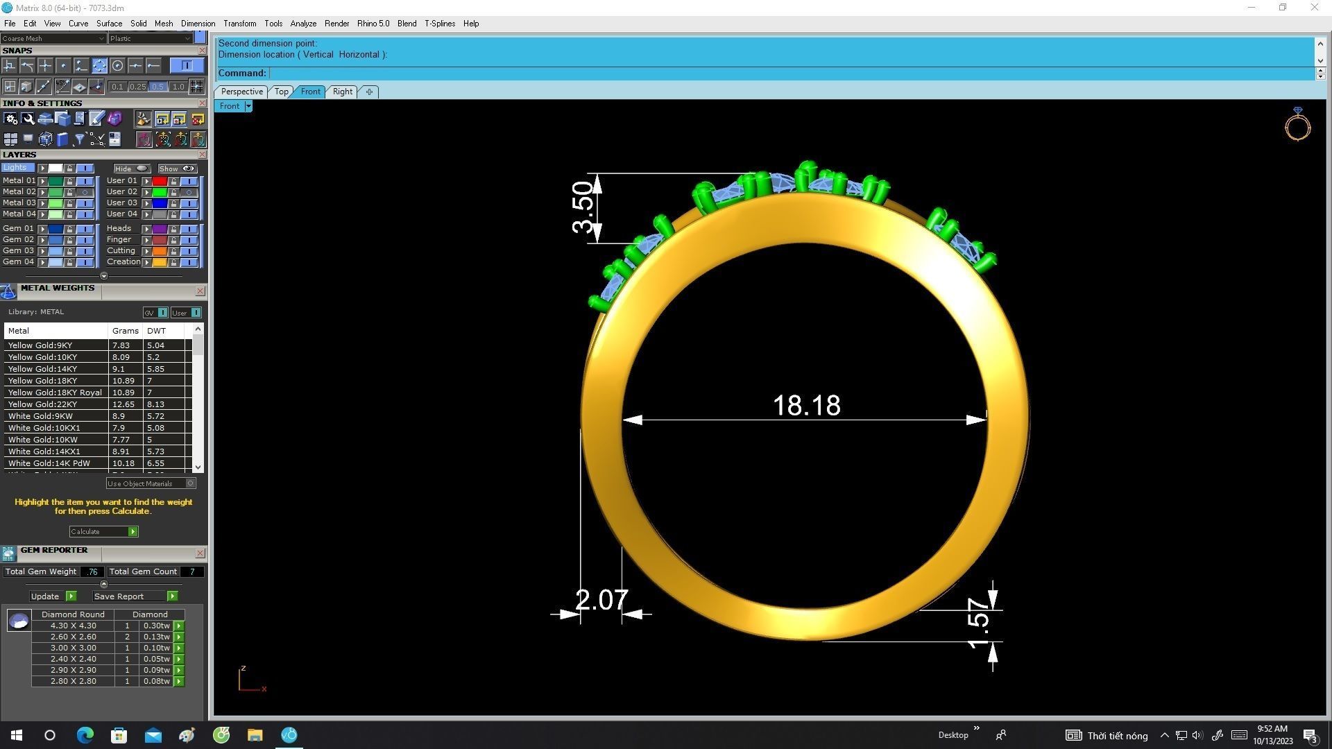 7073 non traditional diamond fashion ring for women 3D print model_6