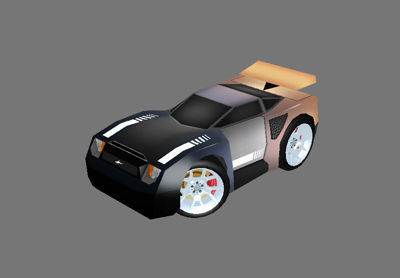 LIGHTENING CAR Low-poly 3D model_11