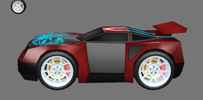 LIGHTENING CAR Low-poly 3D model_13