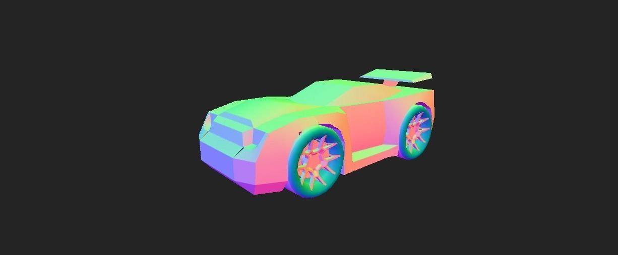 LIGHTENING CAR Low-poly 3D model_20