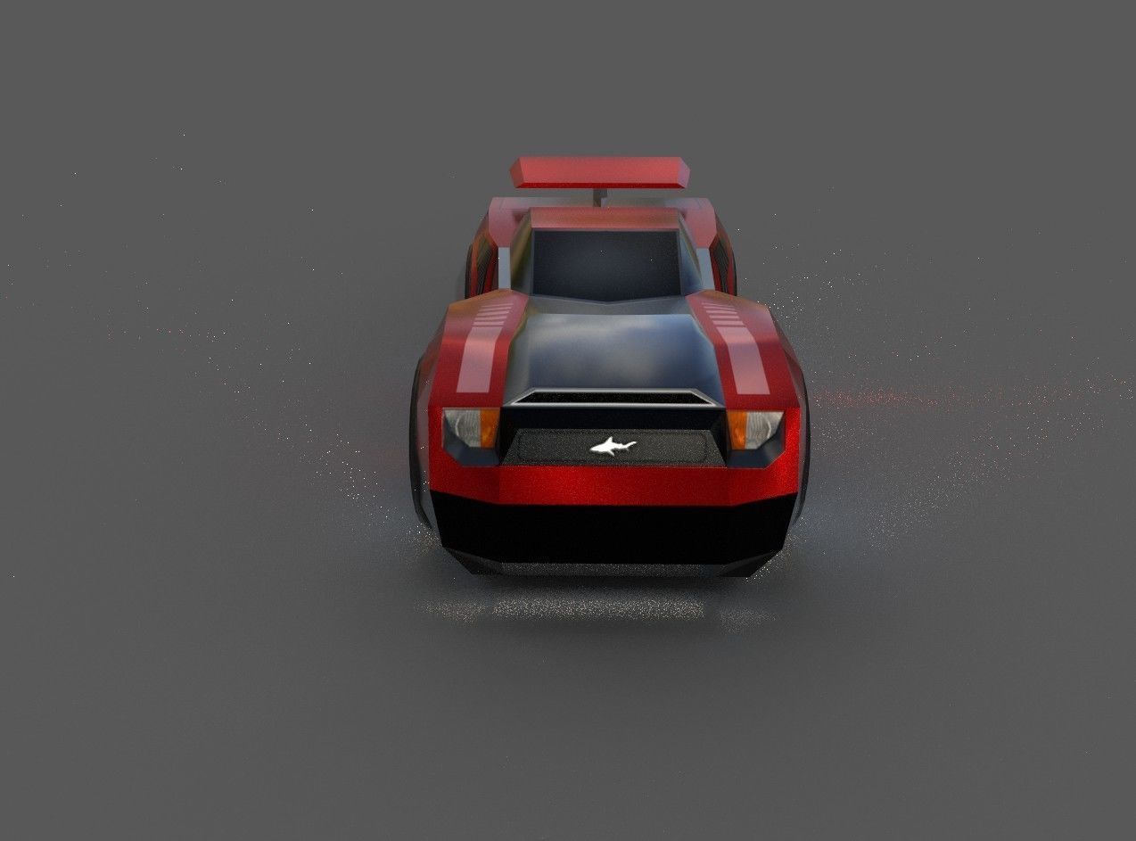 LIGHTENING CAR Low-poly 3D model_5
