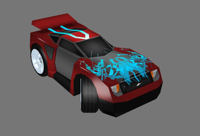 LIGHTENING CAR Low-poly 3D model_12