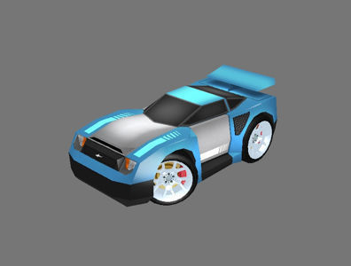 LIGHTENING CAR Low-poly 3D model_9