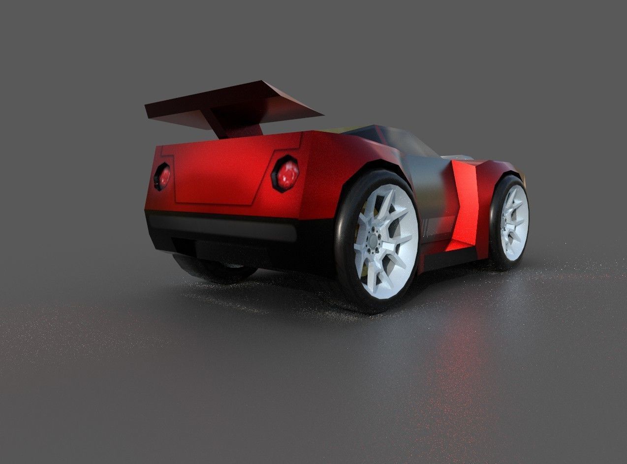 LIGHTENING CAR Low-poly 3D model_3
