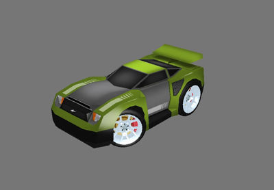 LIGHTENING CAR Low-poly 3D model_8