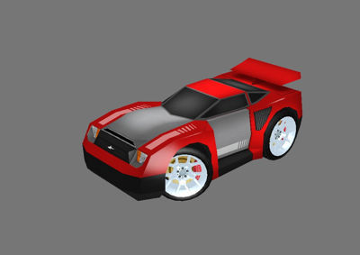 LIGHTENING CAR Low-poly 3D model_2
