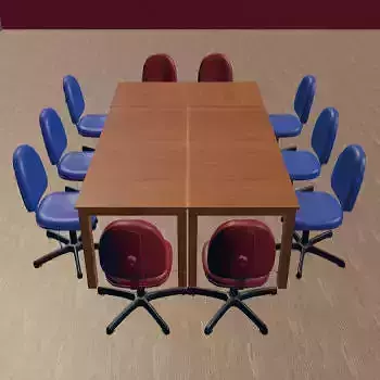 Conference table and chair set 2