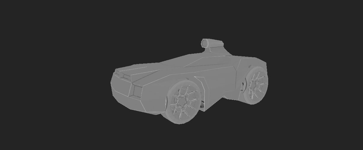 SALAMANDER CAR Low-poly 3D model_8