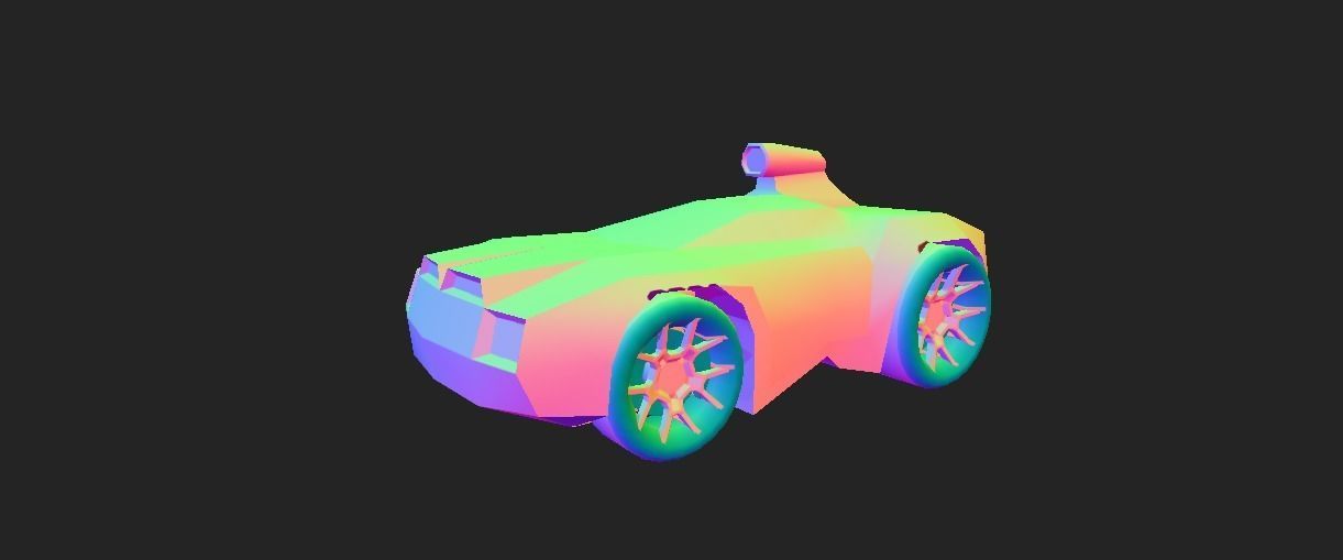 SALAMANDER CAR Low-poly 3D model_10