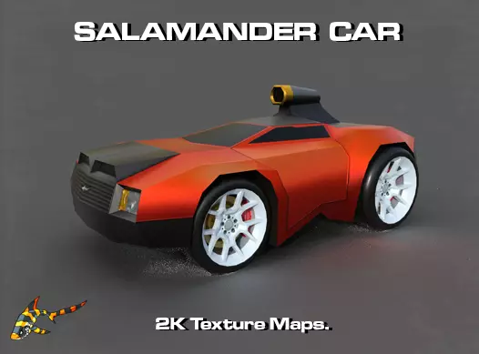 SALAMANDER CAR Low-poly 3D model_0