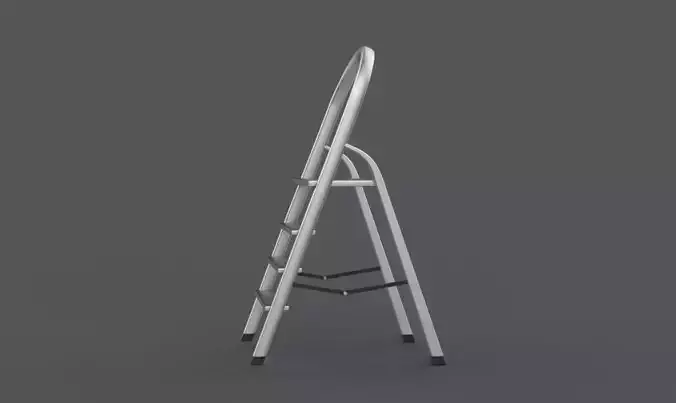 Aluminium Ladder Low-poly 3D model