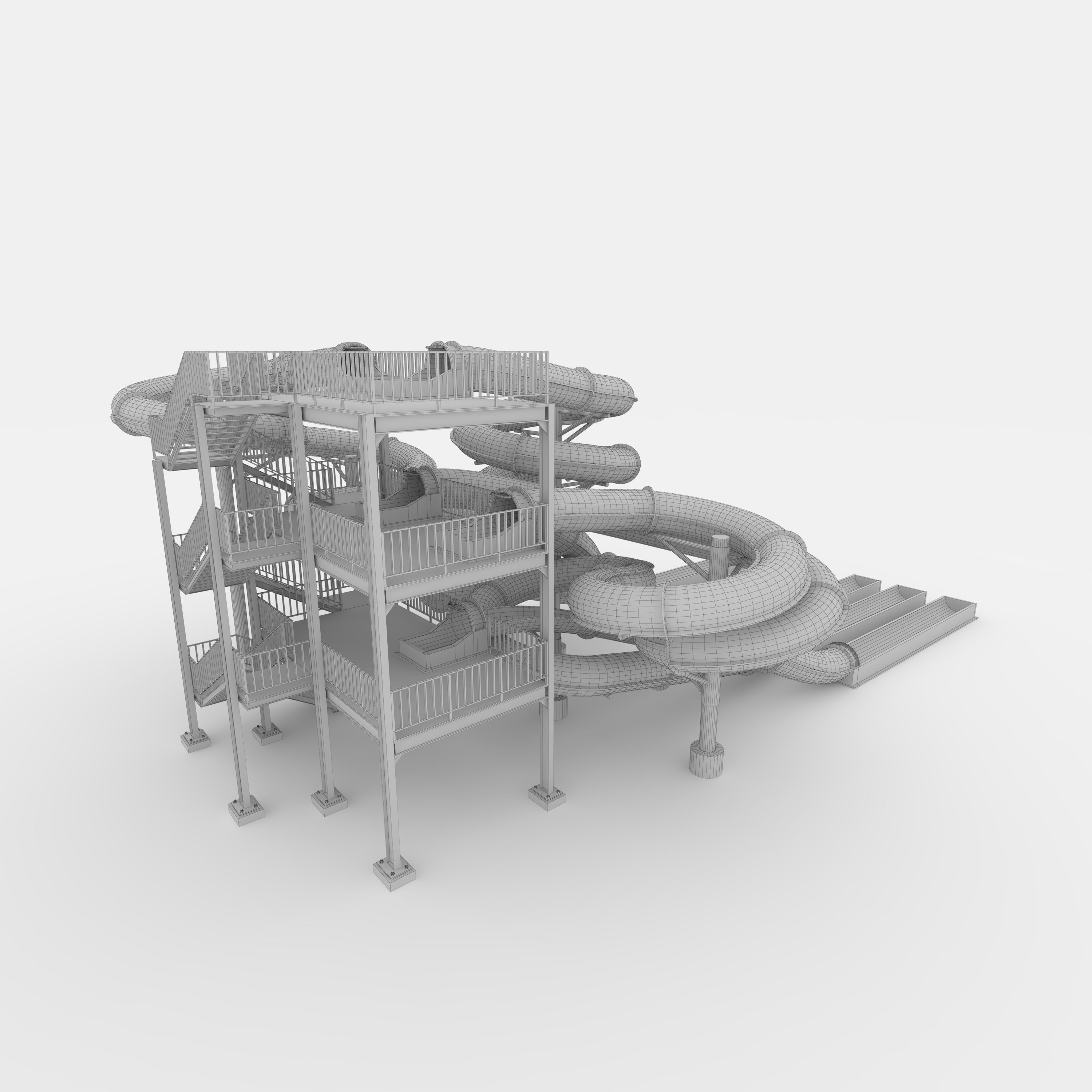 Waterpark Slide 4 3D model_29