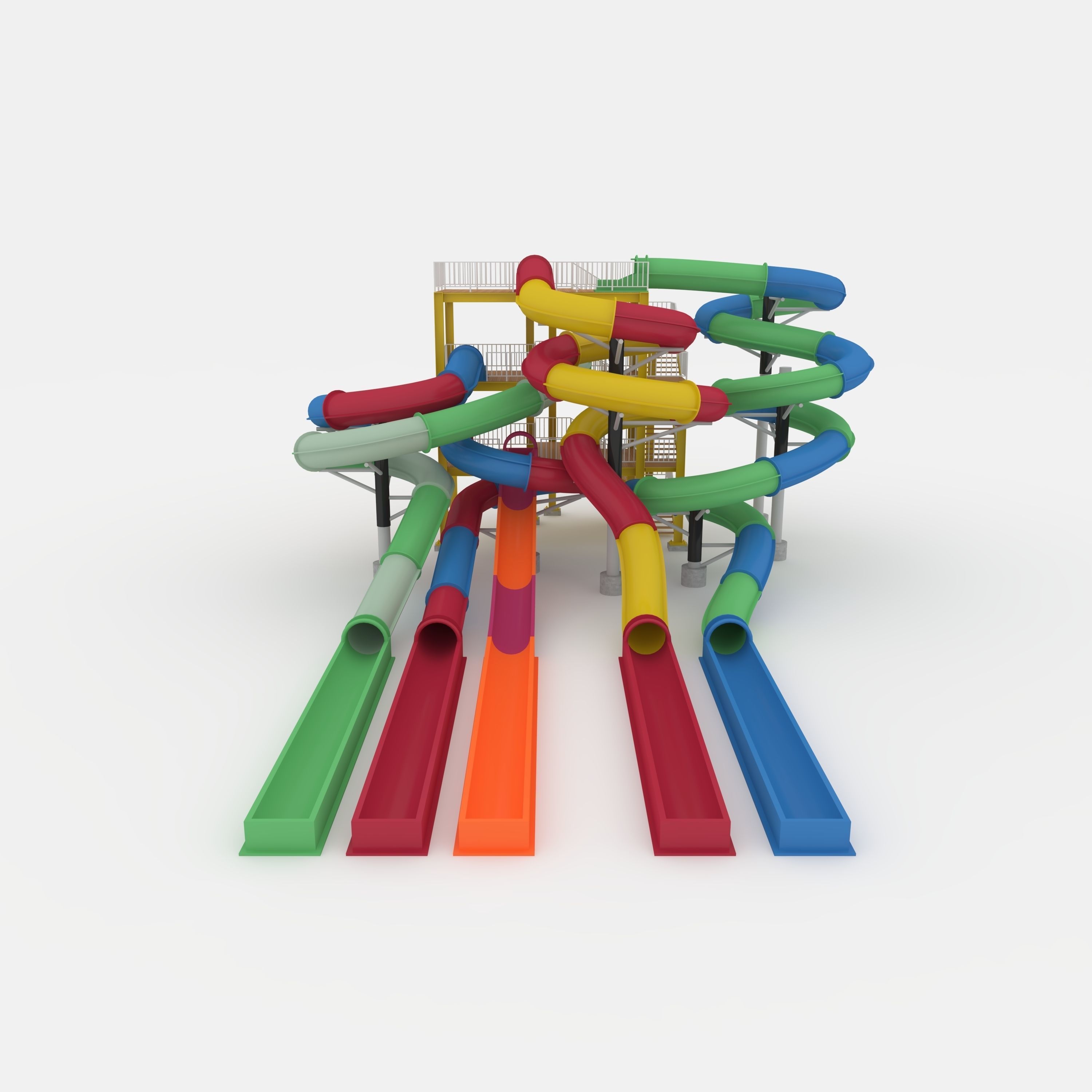 Waterpark Slide 4 3D model_18
