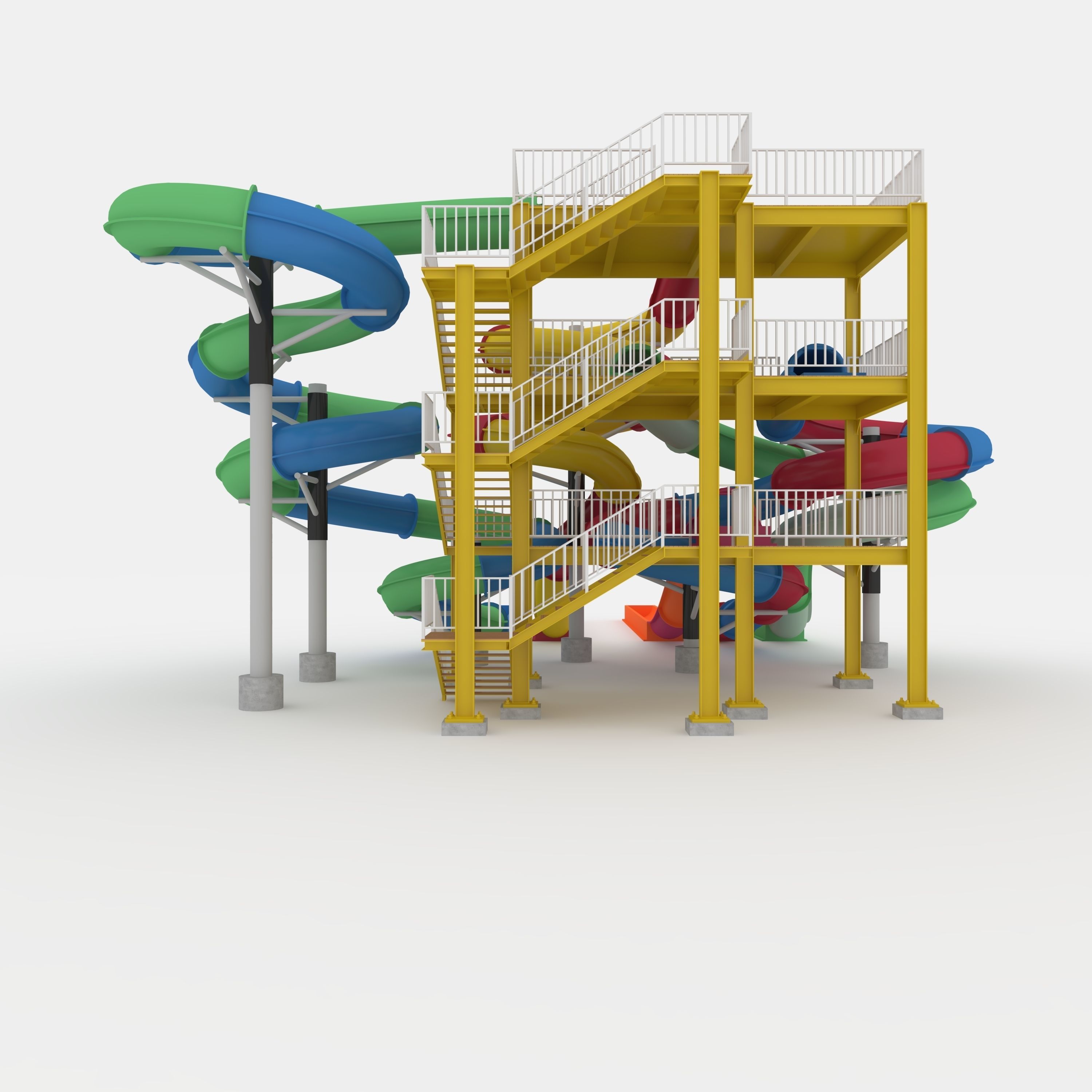 Waterpark Slide 4 3D model_10