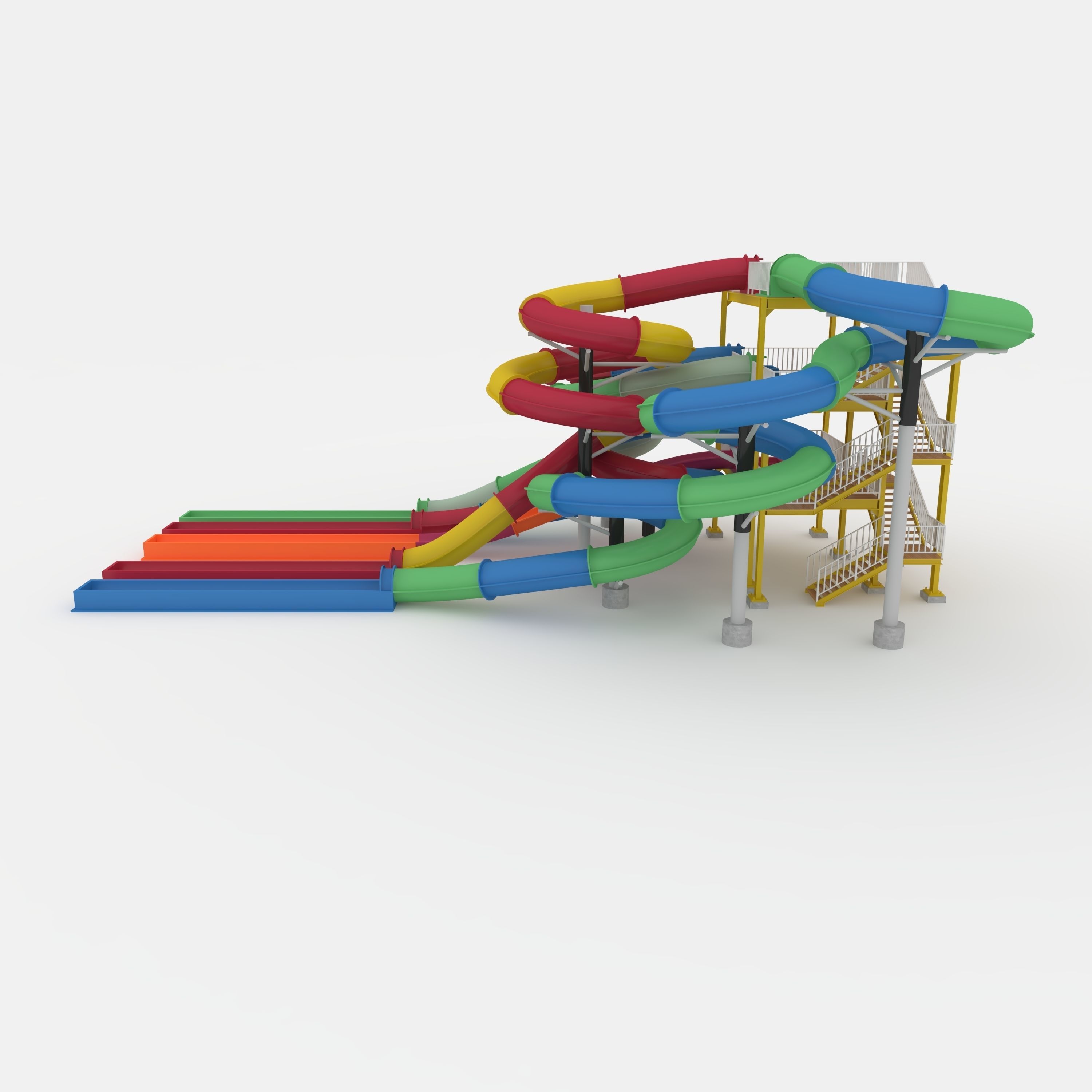Waterpark Slide 4 3D model_22