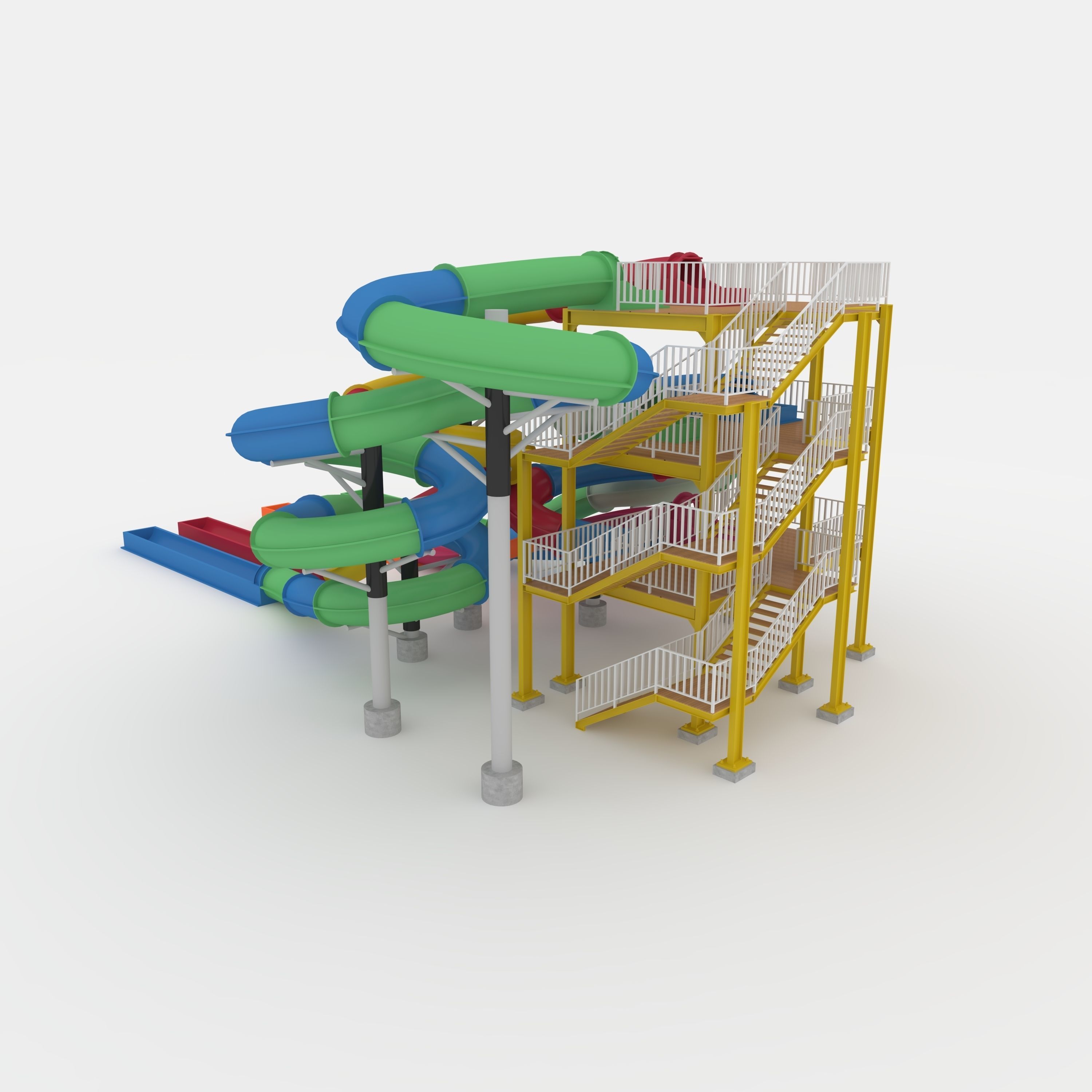 Waterpark Slide 4 3D model_24