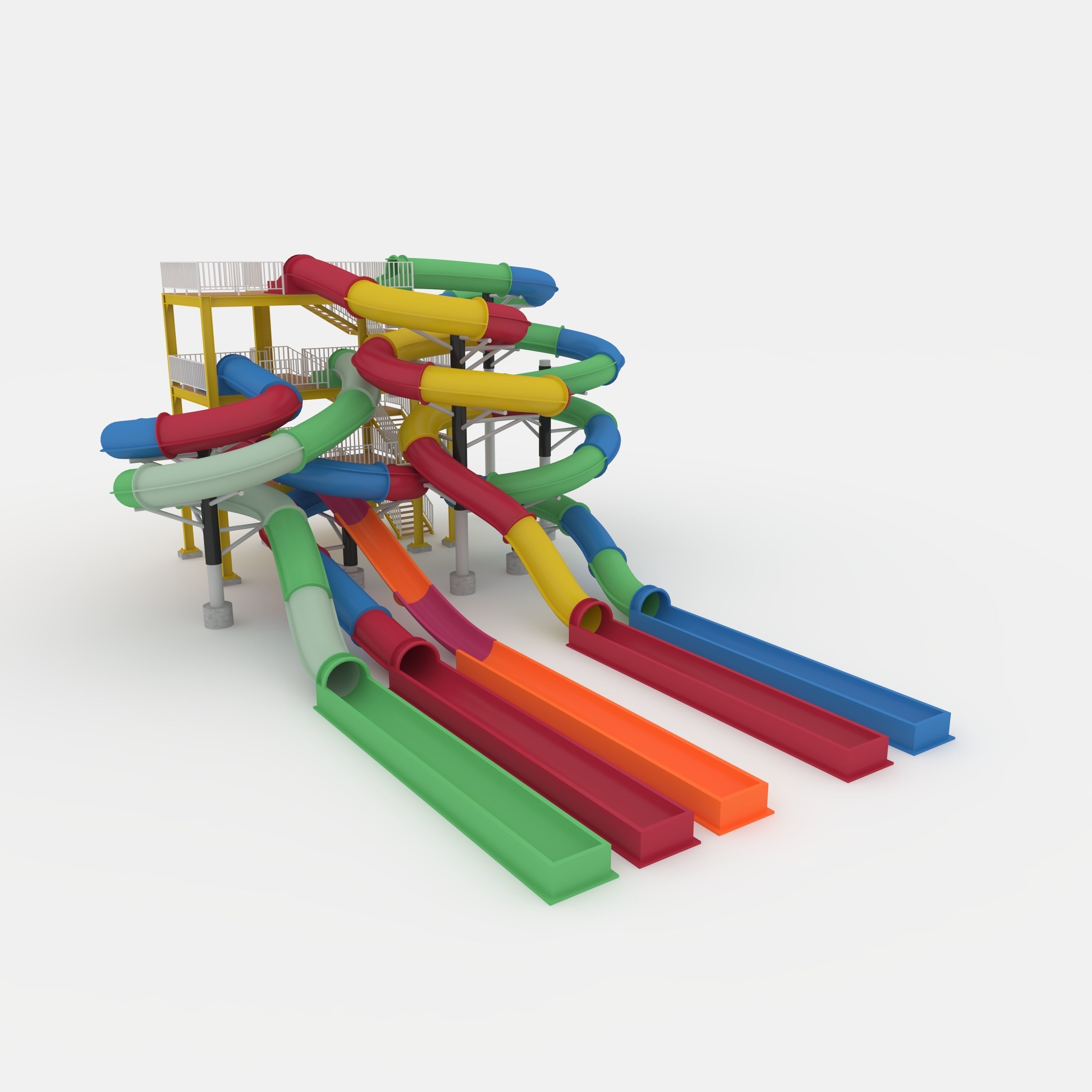 Waterpark Slide 4 3D model_16