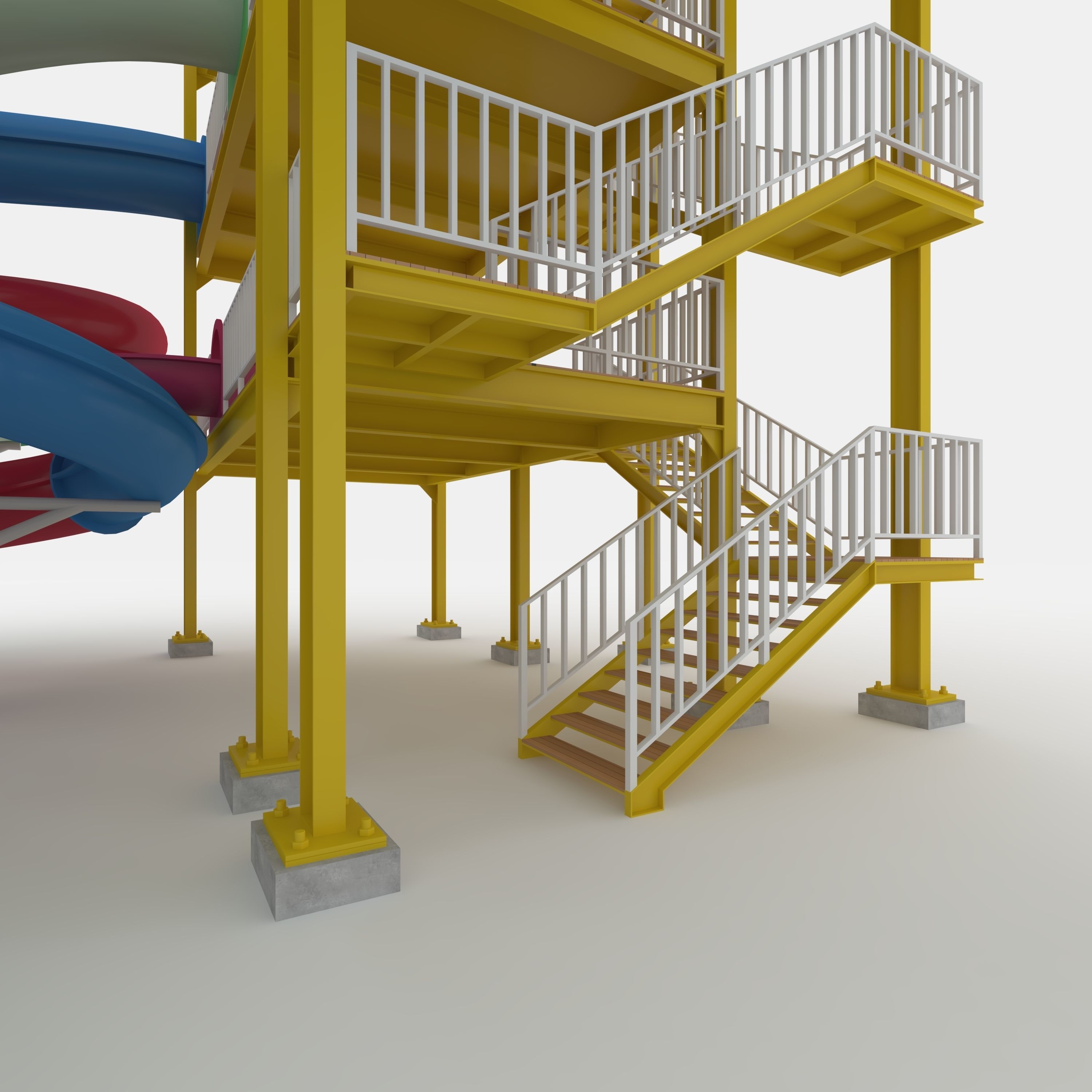 Waterpark Slide 4 3D model_34