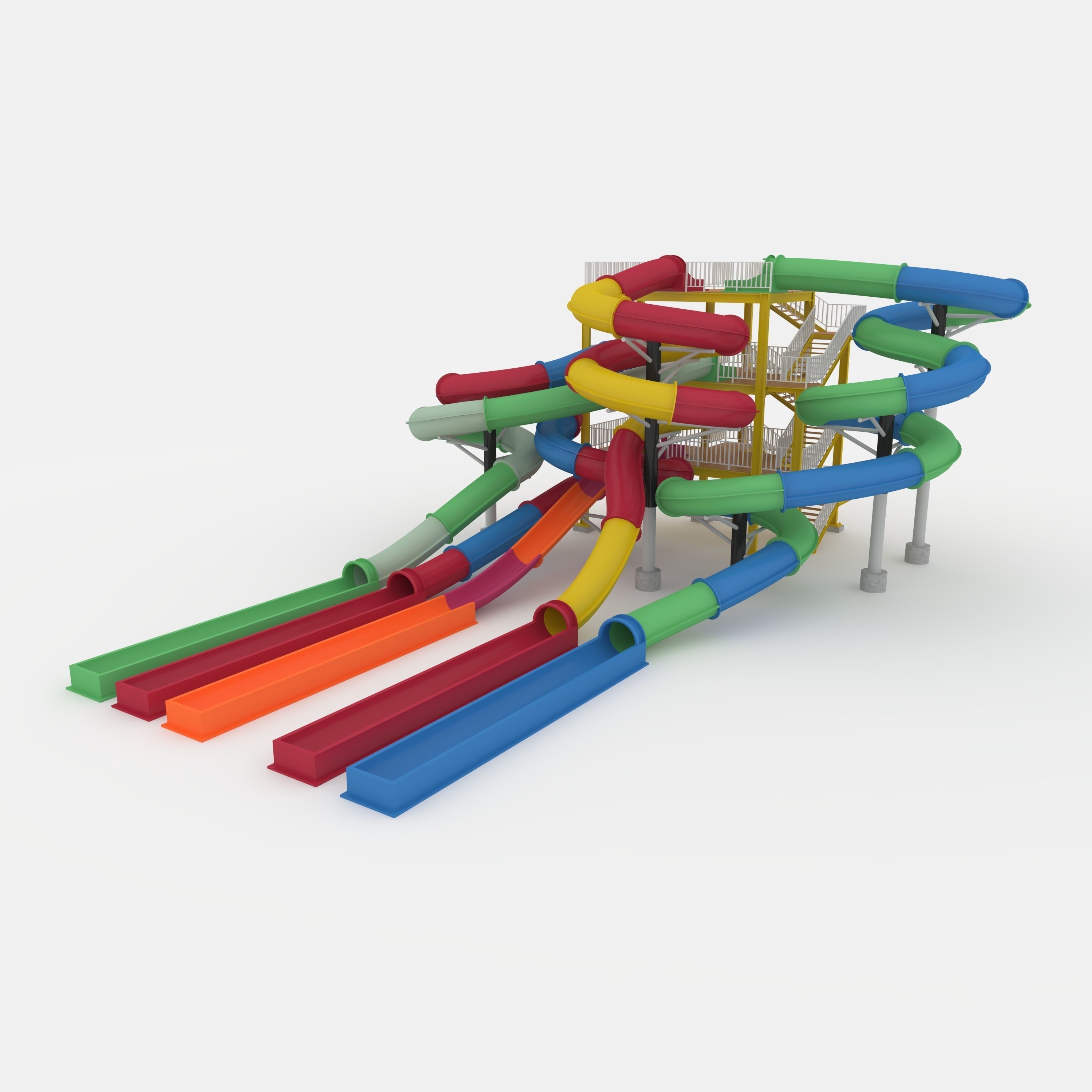Waterpark Slide 4 3D model_20