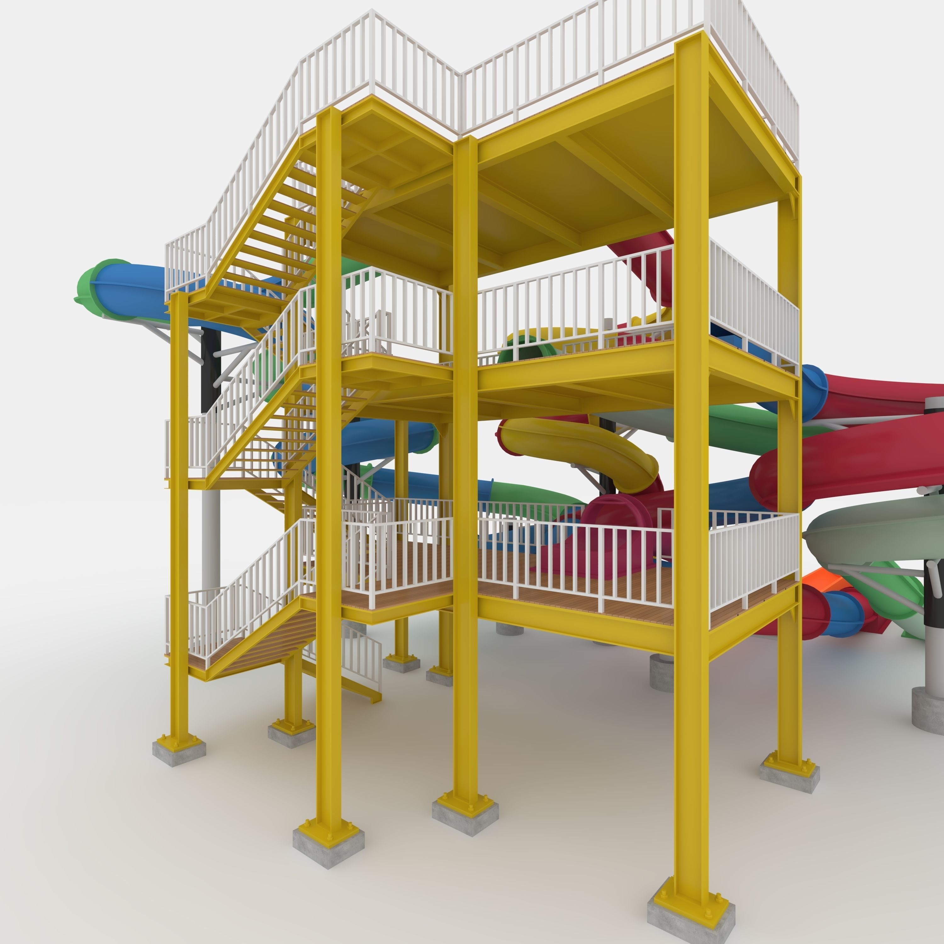 Waterpark Slide 4 3D model_36