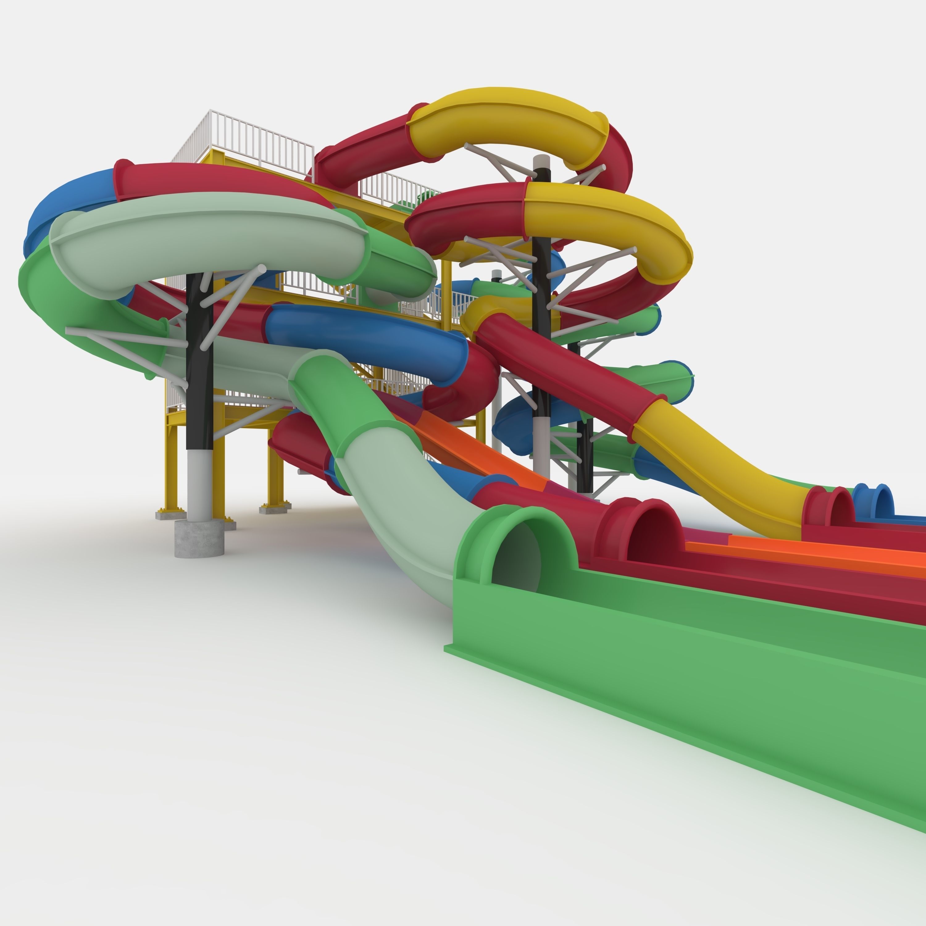 Waterpark Slide 4 3D model_32