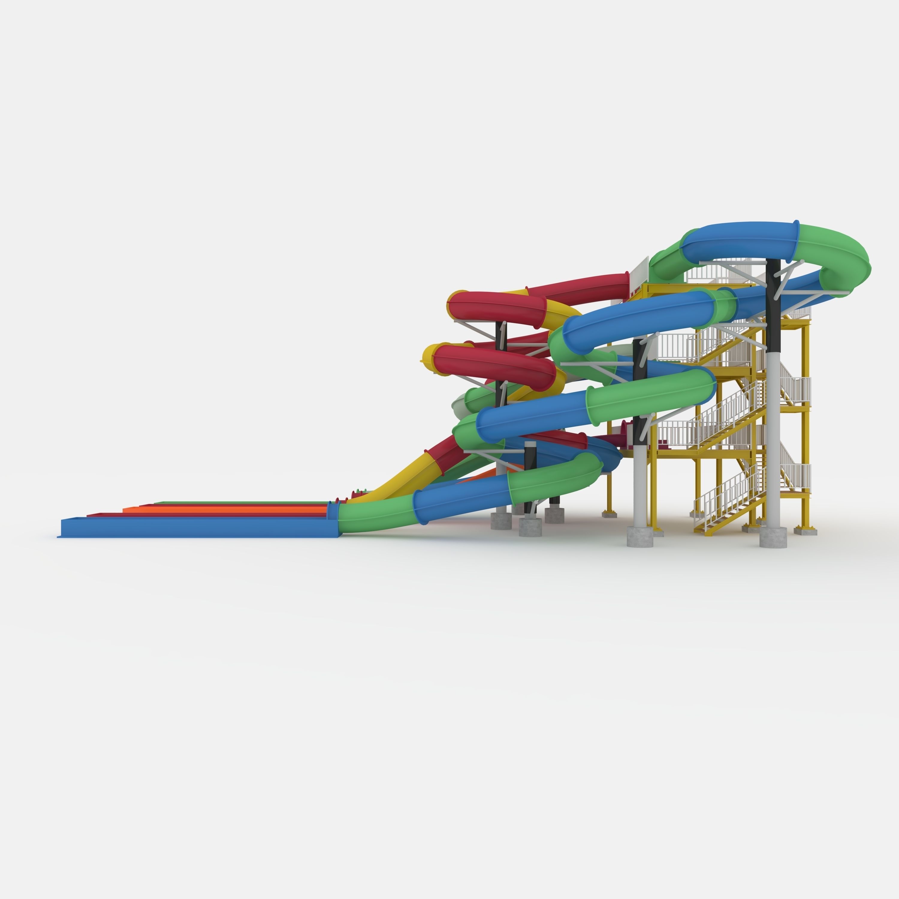 Waterpark Slide 4 3D model_6