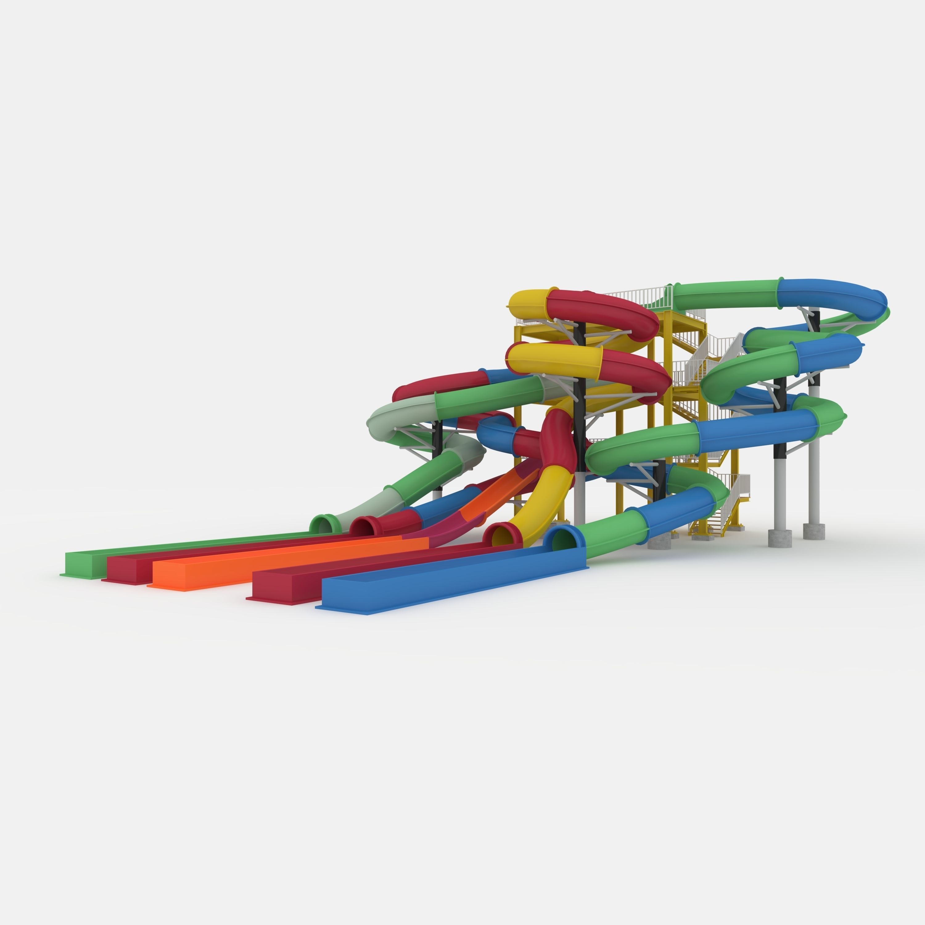 Waterpark Slide 4 3D model_4