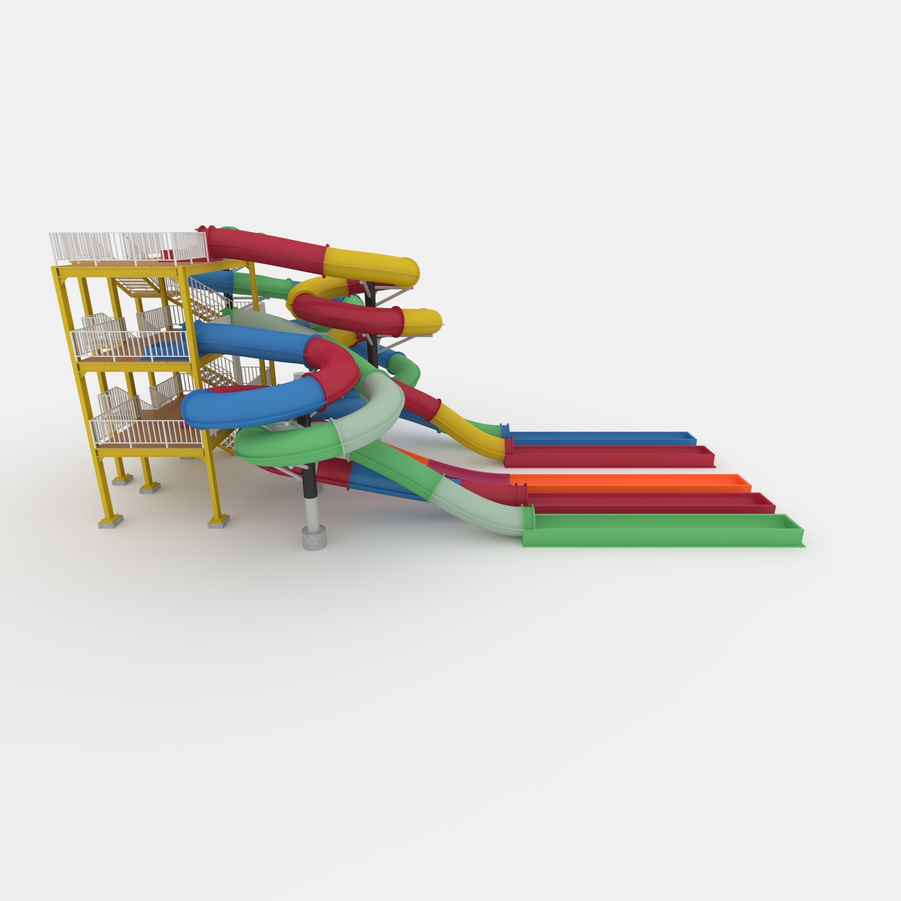 Waterpark Slide 4 3D model_30