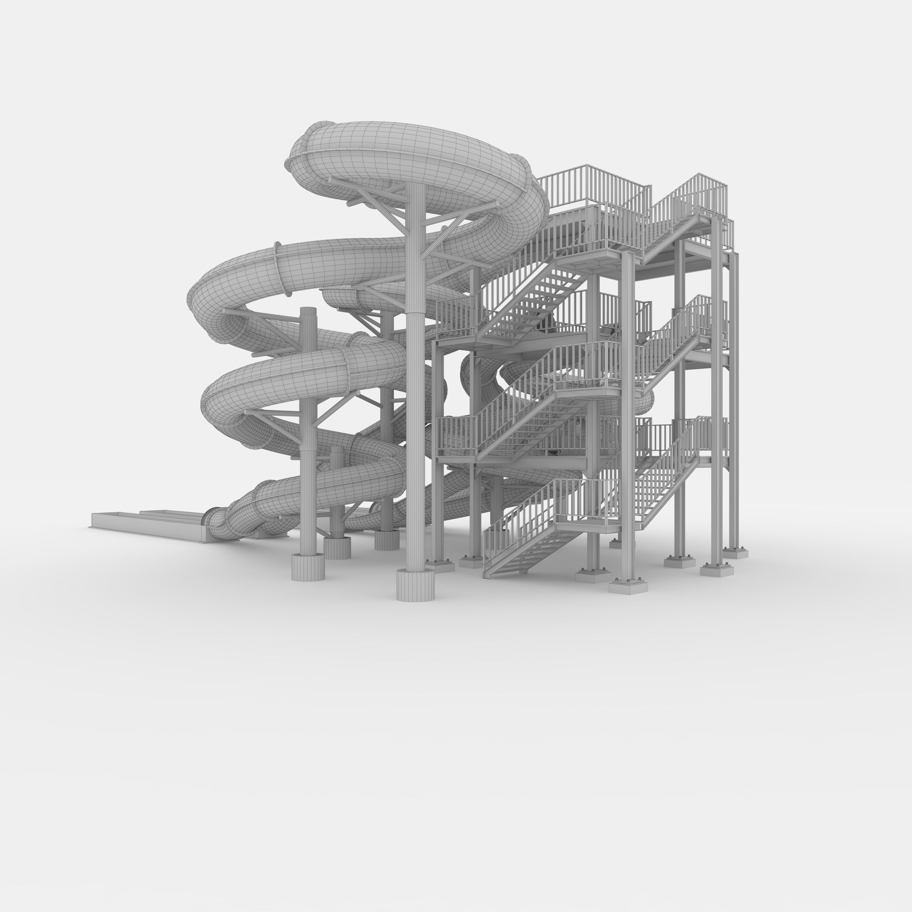 Waterpark Slide 4 3D model_9