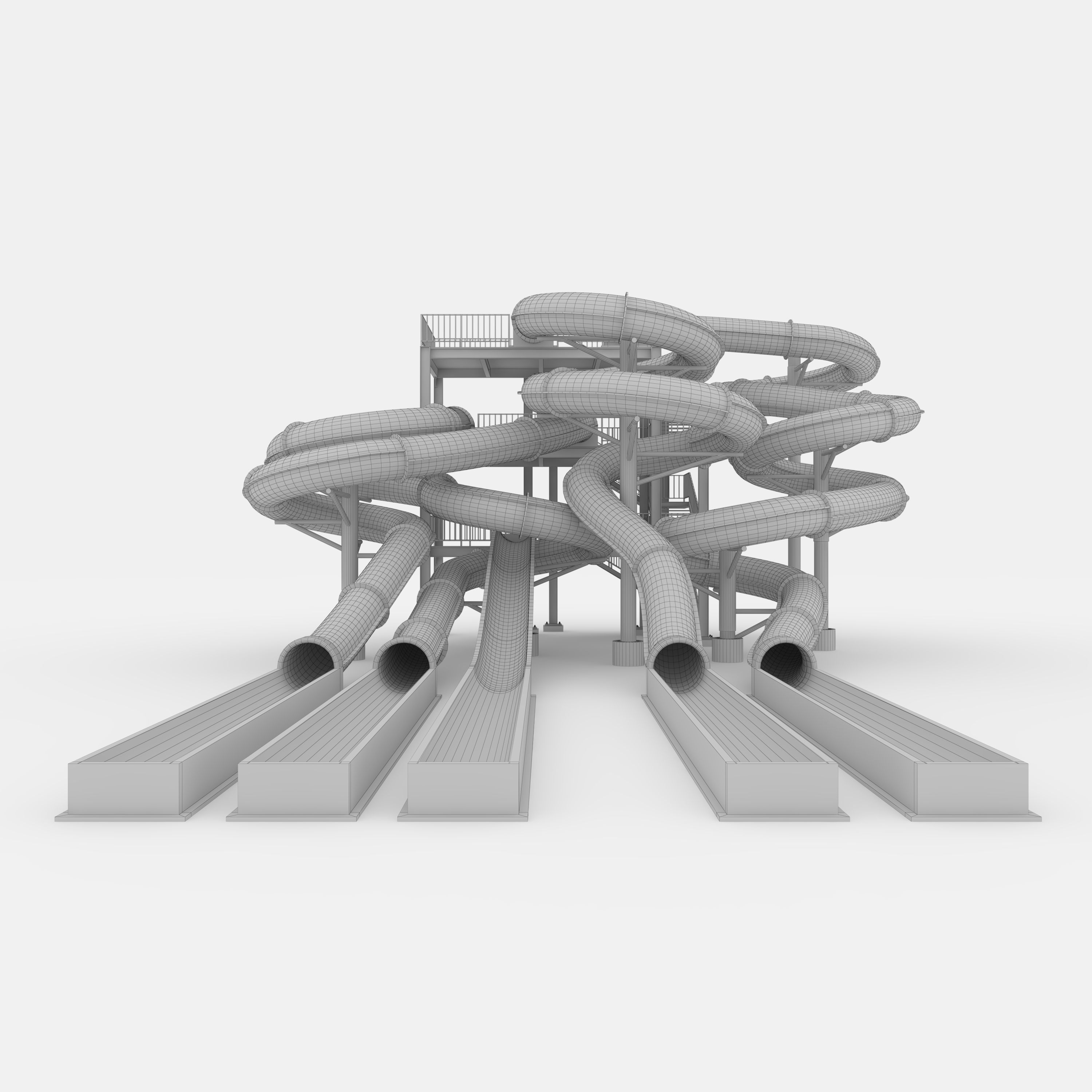 Waterpark Slide 4 3D model_3