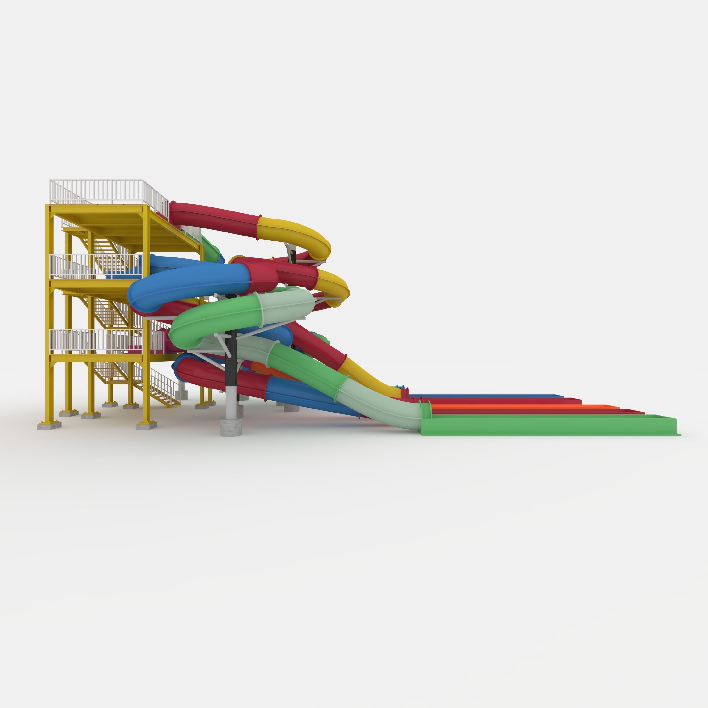 Waterpark Slide 4 3D model_14