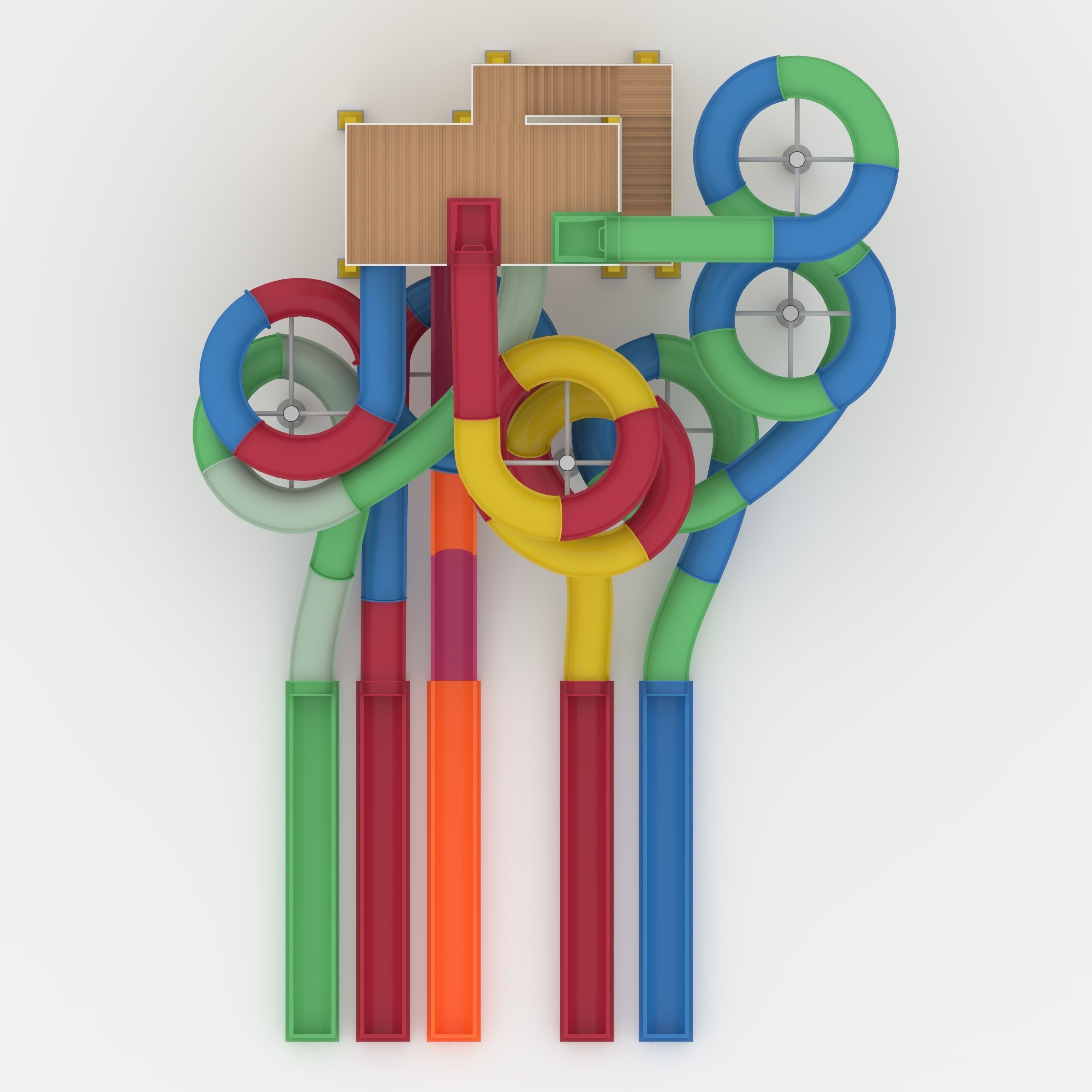 Waterpark Slide 4 3D model_44