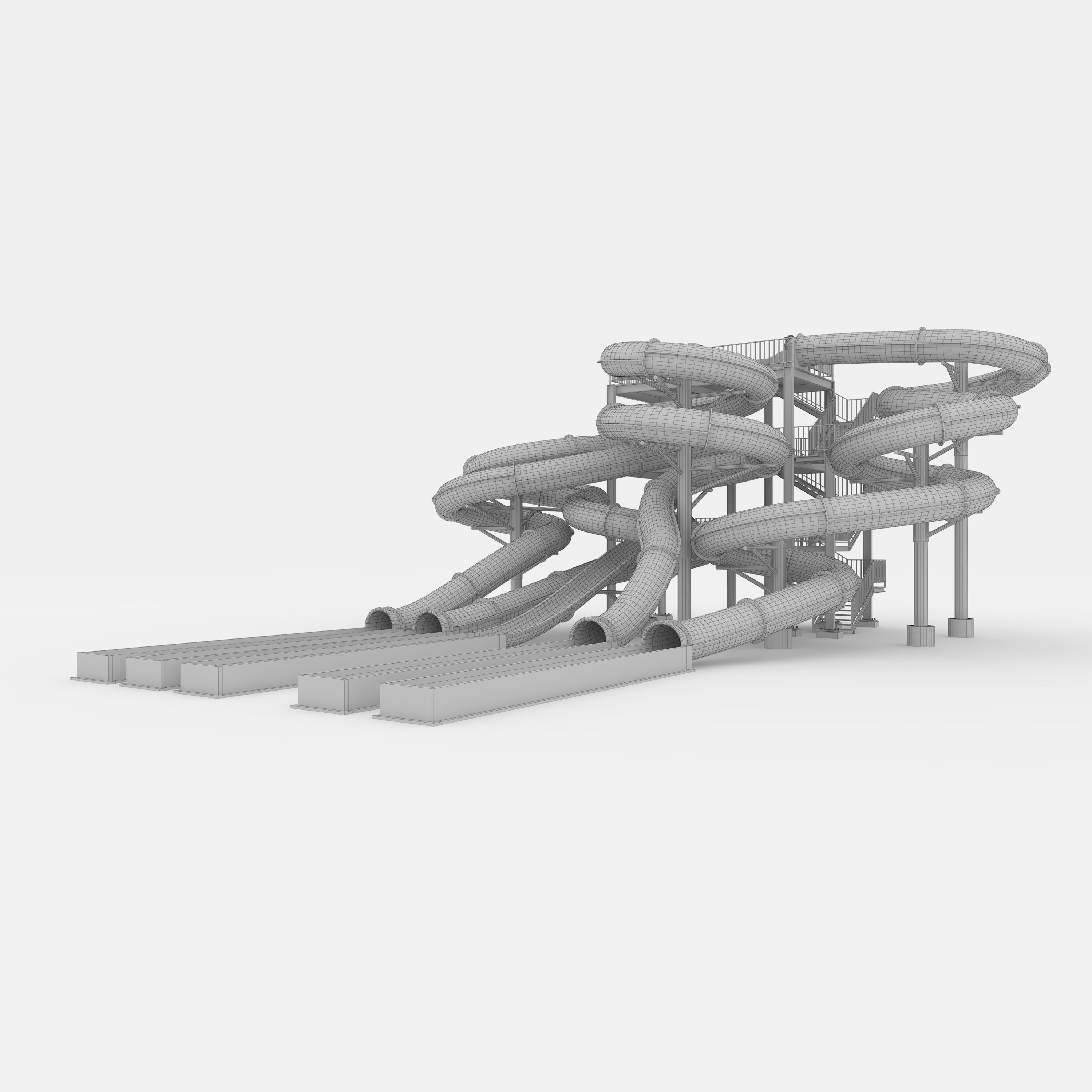 Waterpark Slide 4 3D model_5