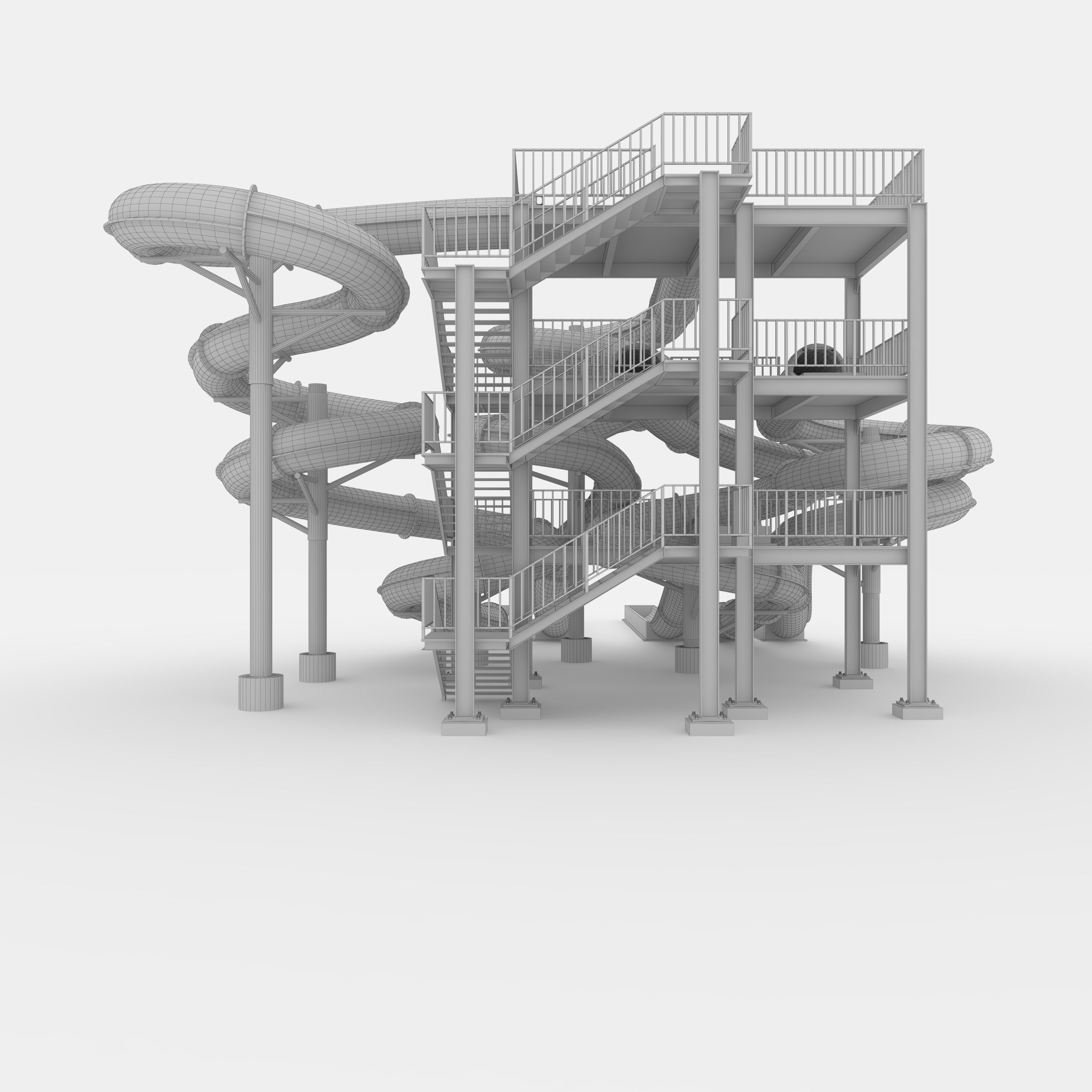 Waterpark Slide 4 3D model_11