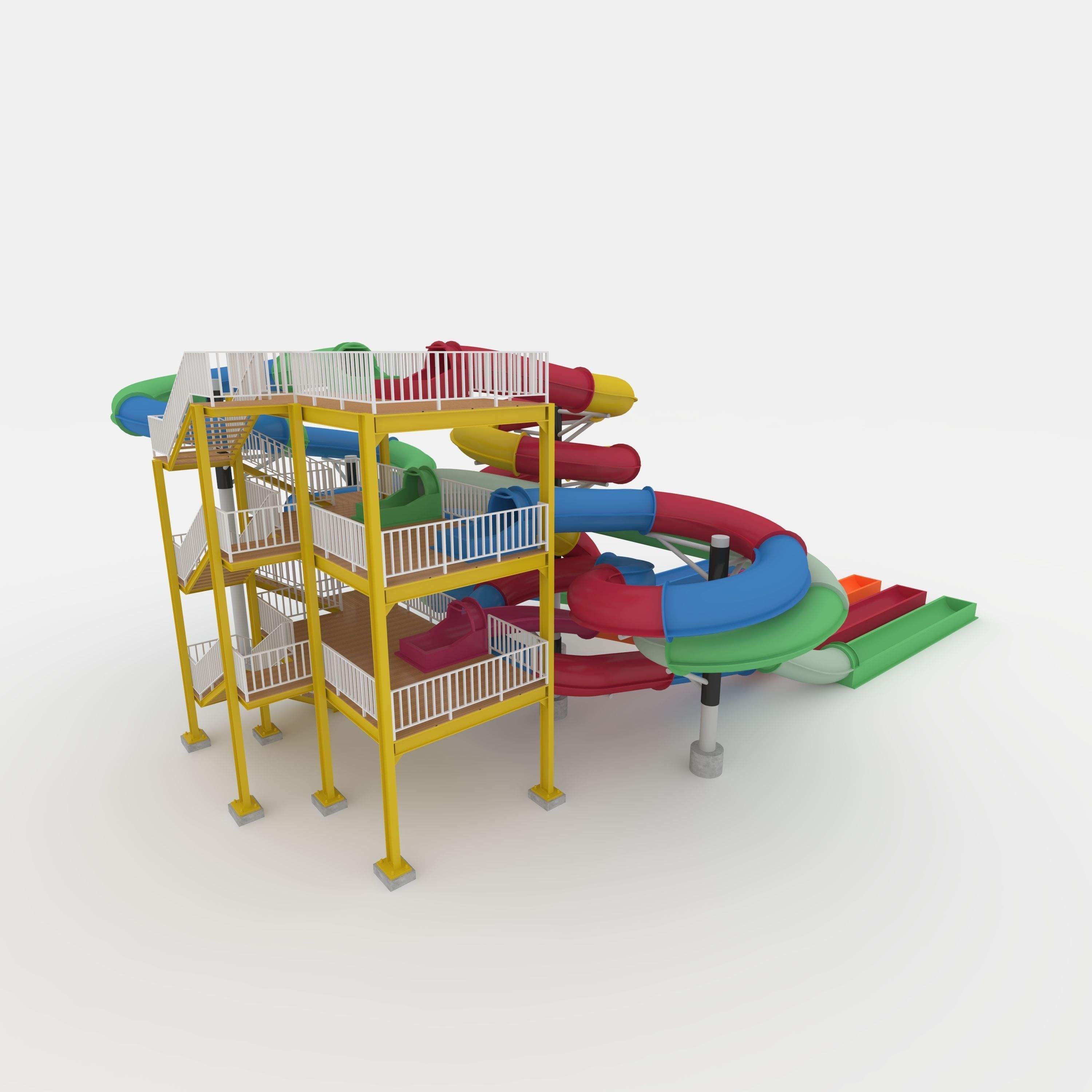 Waterpark Slide 4 3D model_28