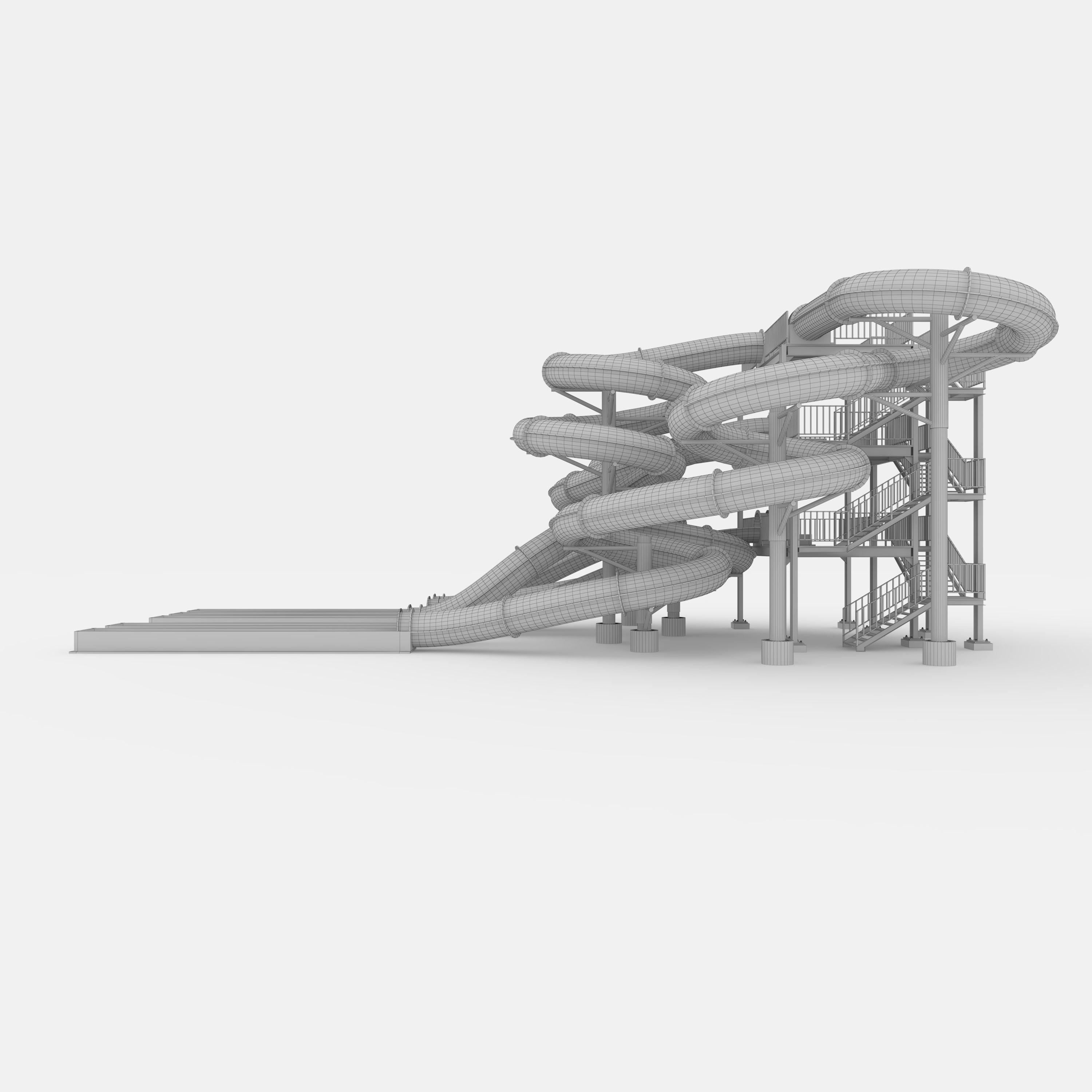 Waterpark Slide 4 3D model_7