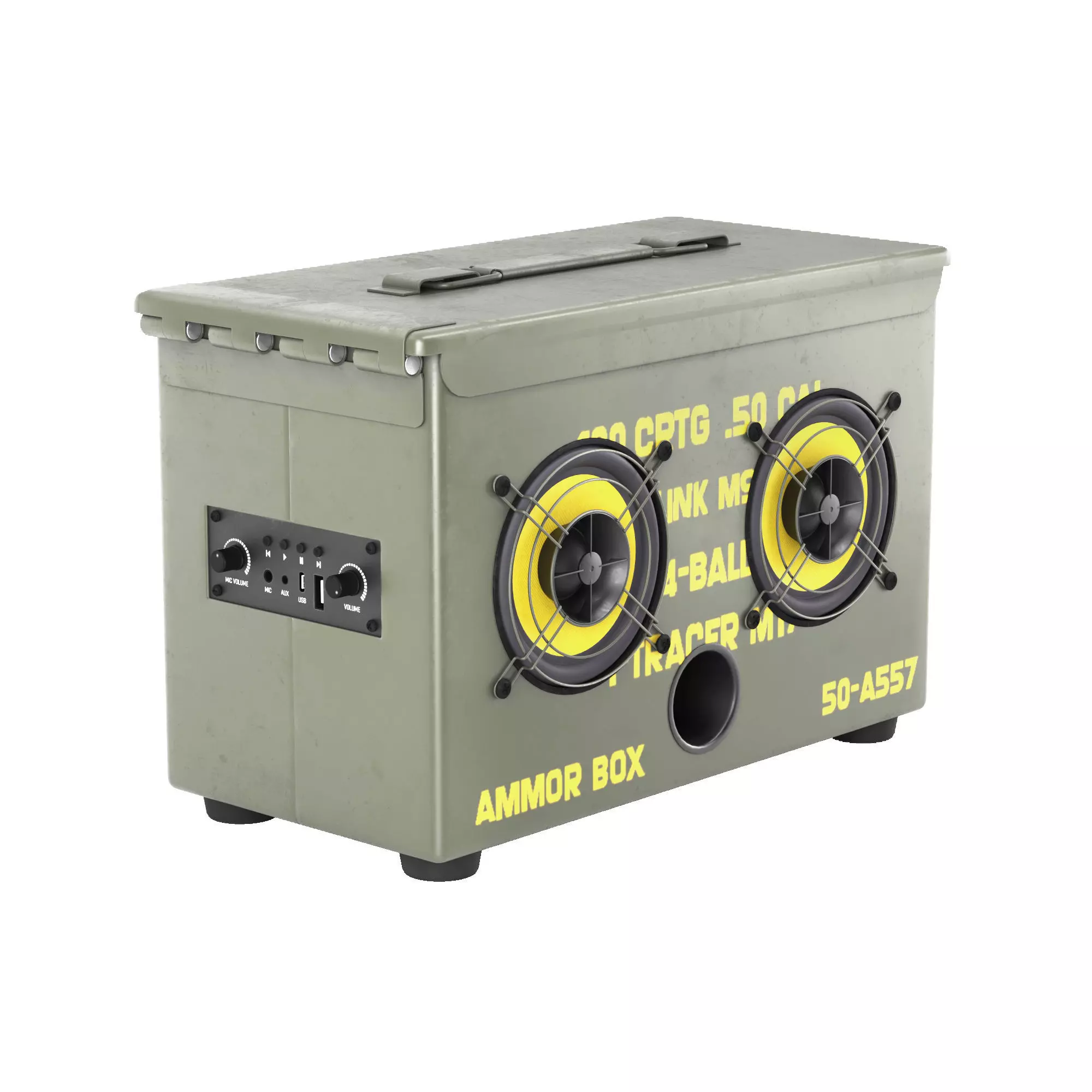 Ammo Box Speaker Low-poly 3D model_0