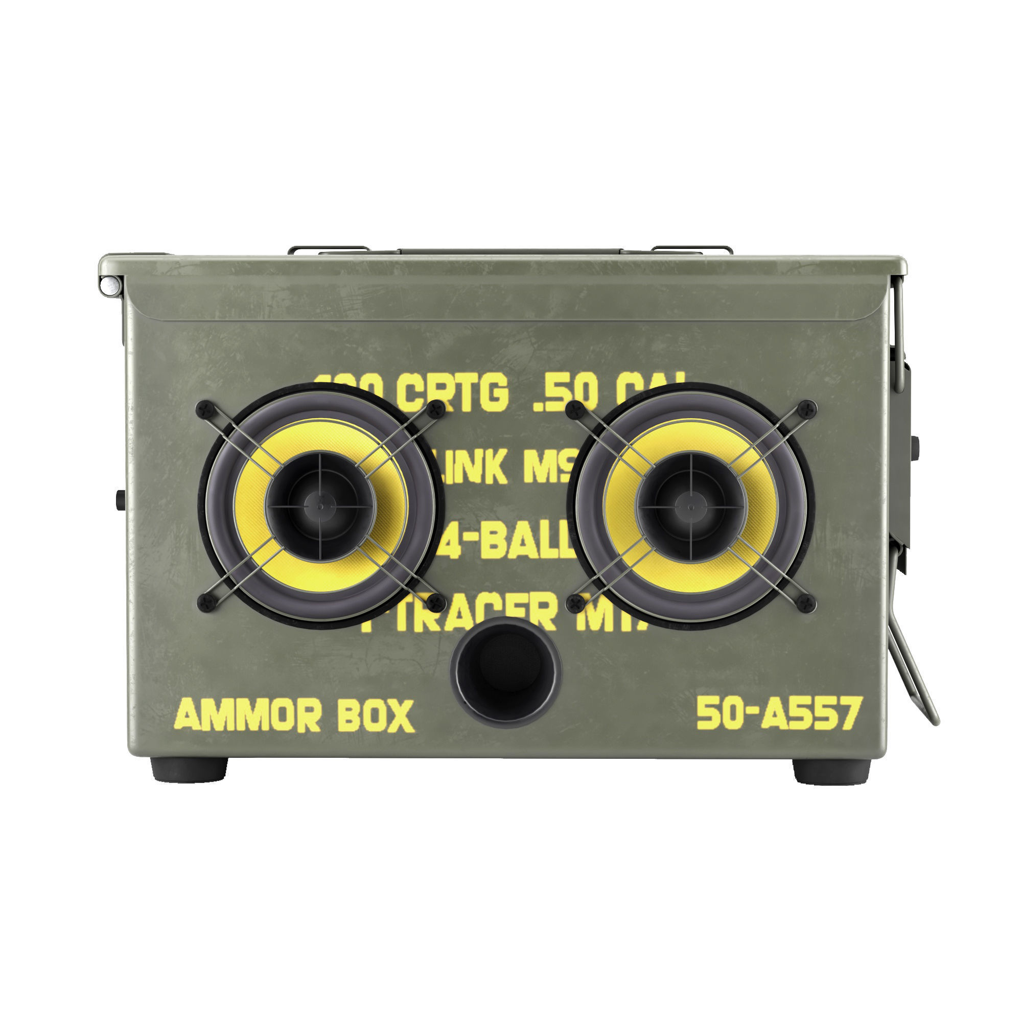 Ammo Box Speaker Low-poly 3D model_2