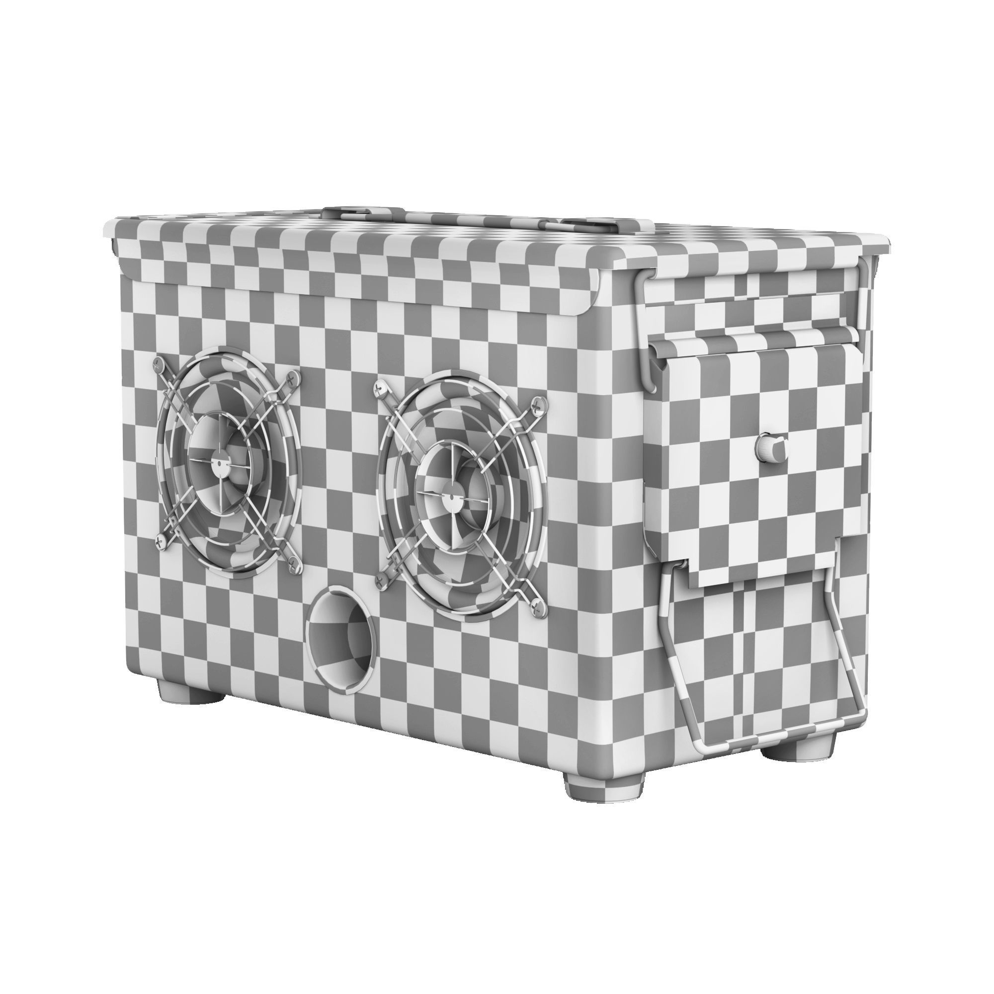 Ammo Box Speaker Low-poly 3D model_3