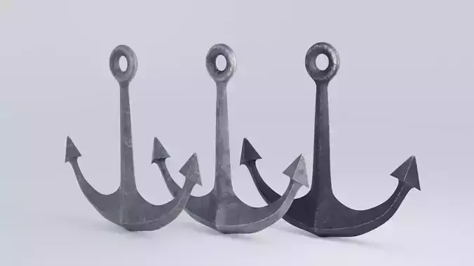Anchors 4K Low-poly 3D model