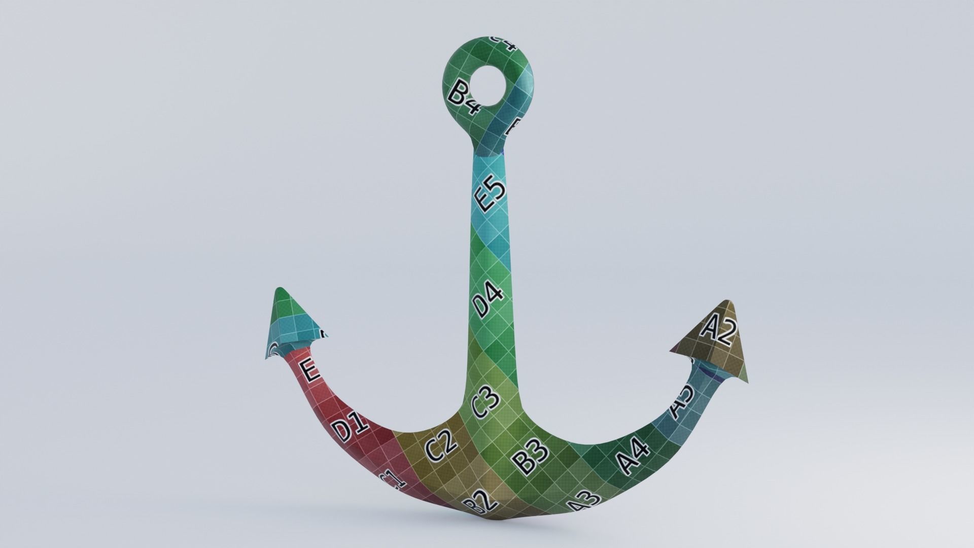Anchors 4K Low-poly 3D model_4