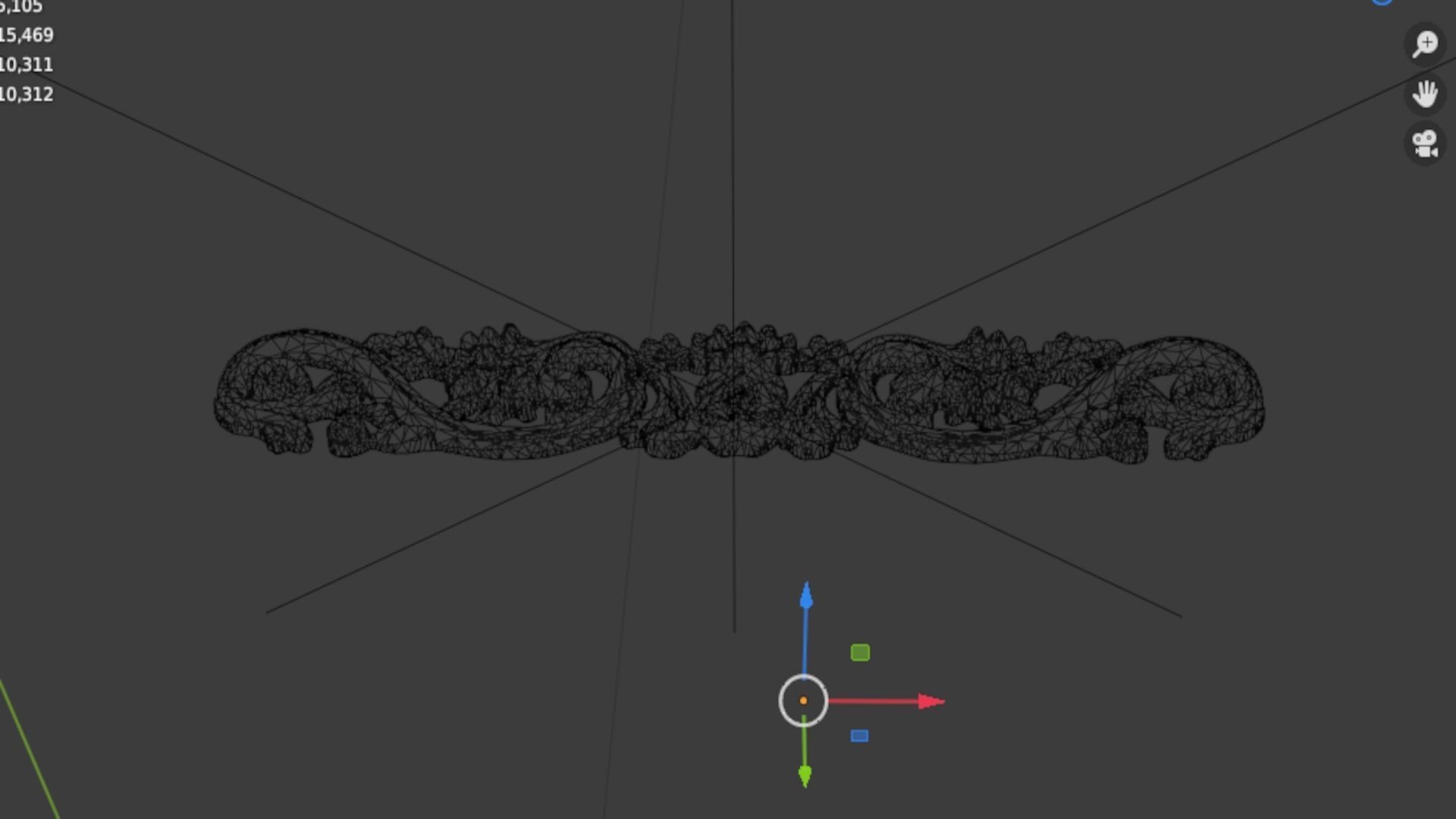 Classic carved decor ornament 391 3D model_6